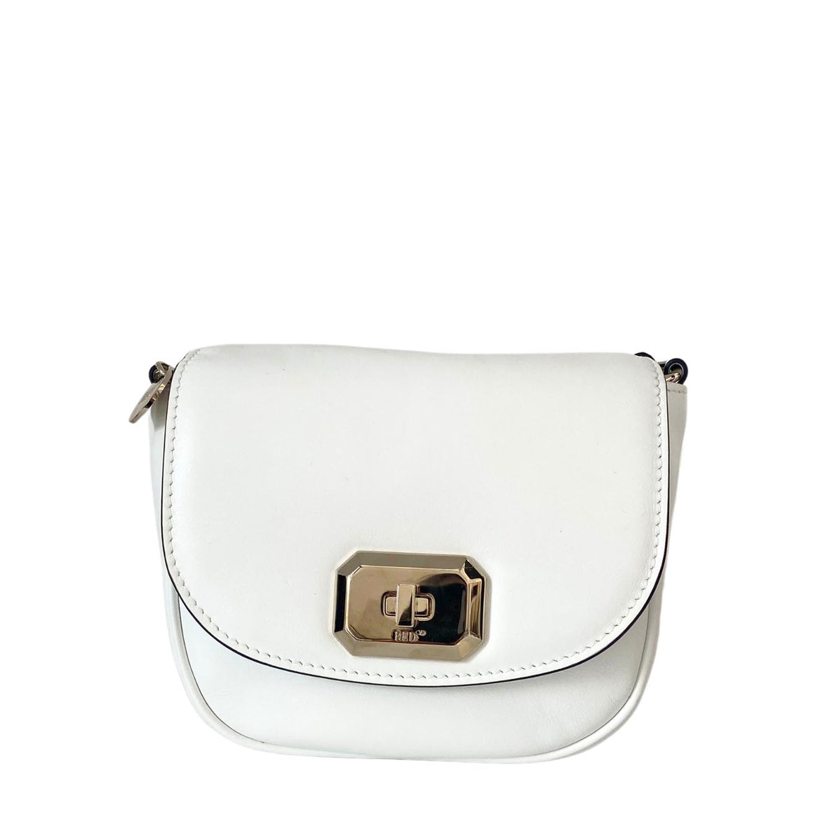 RED VALENTINO MINIMAXI CHAIN WHITE CROSSBODY BAG – lovebycomo