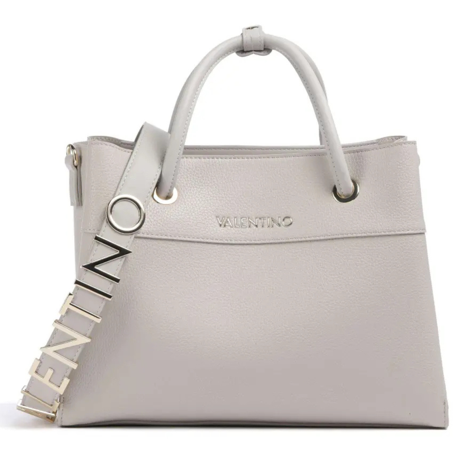 【VALENTINO】ヴァレンティノ Alexia Handbag ロゴ ストラップ Valentino Garavani Alexia Black Logo Strap Tote Bag In Bke