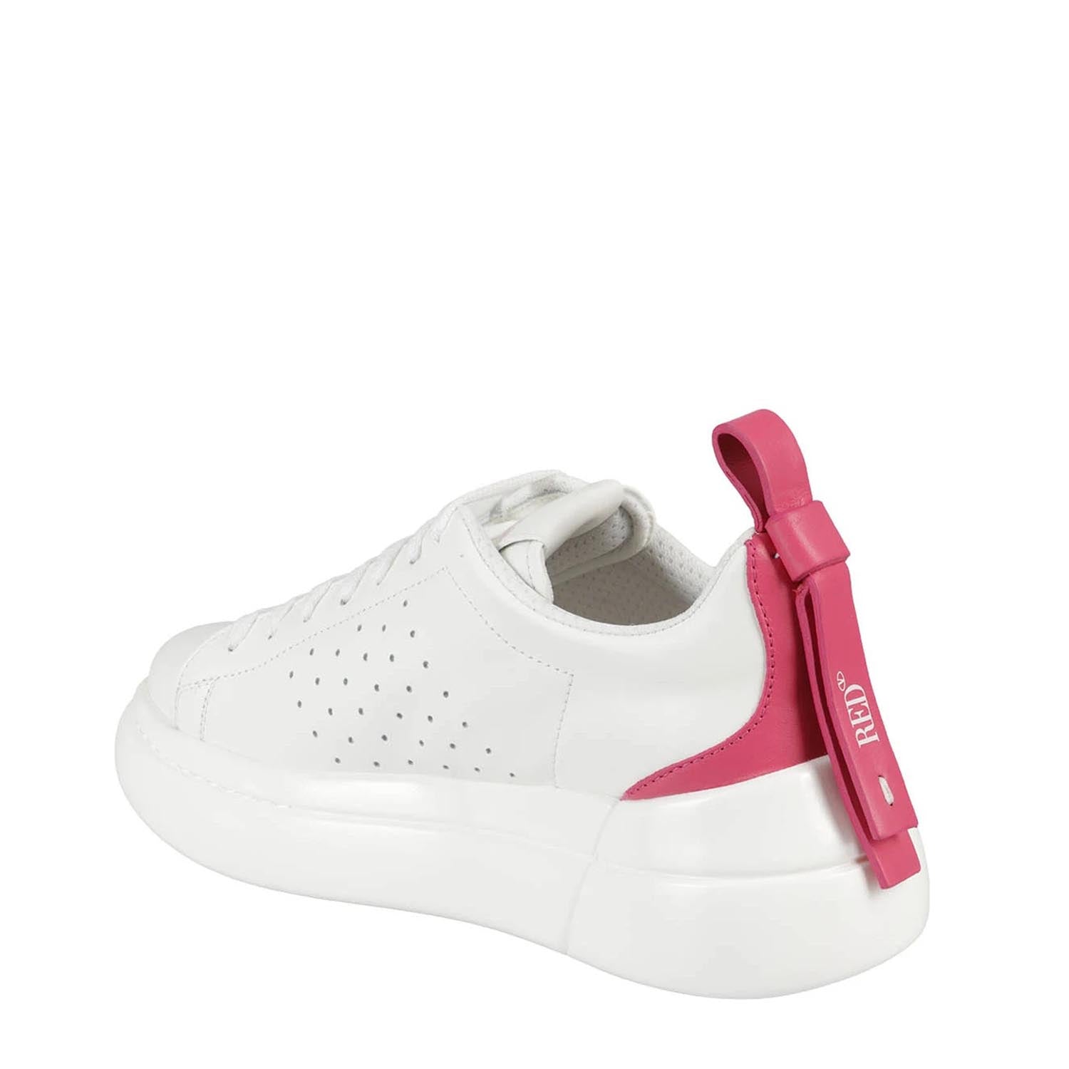 RED(V) Bowalk low-top leather sneakers - White