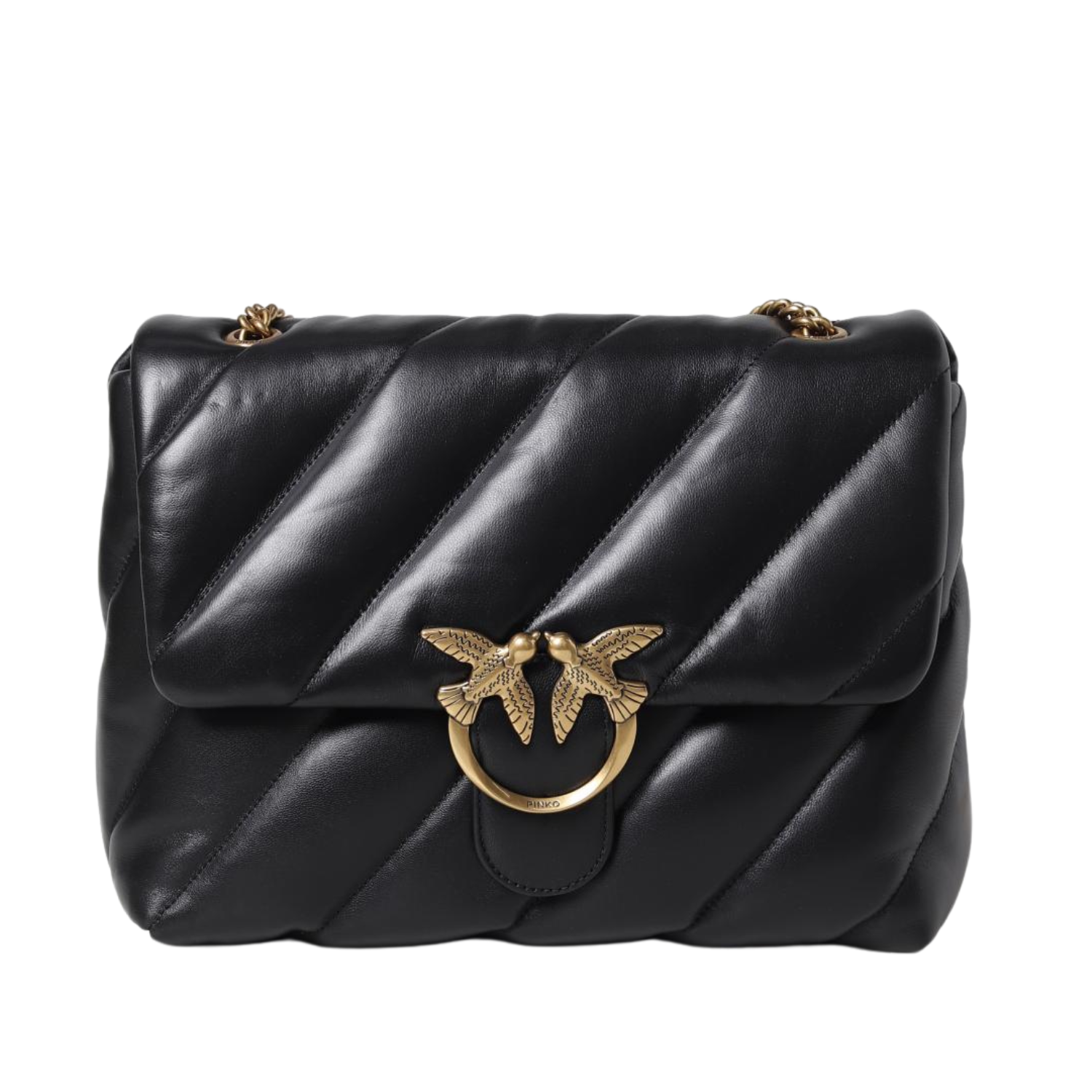 PINKO LOVE CLASSIC PUFF MAXI QUILT BLACK BAG – lovebycomo