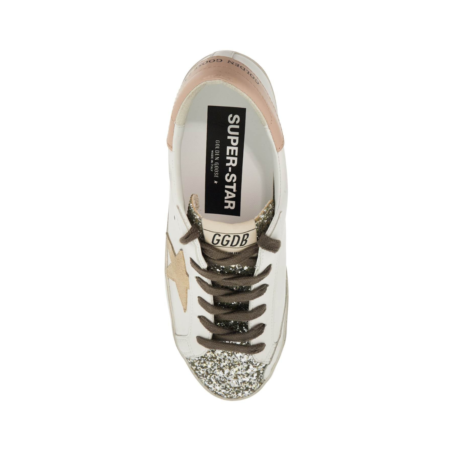 GOLDEN GOOSE GLITTER BIO STAR SNEAKERS lovebycomo