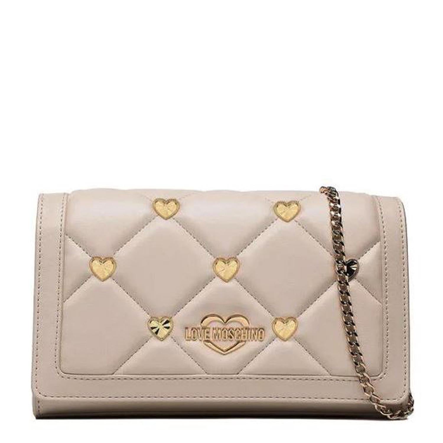 Love moschino heart discount quilted shoulder bag pink