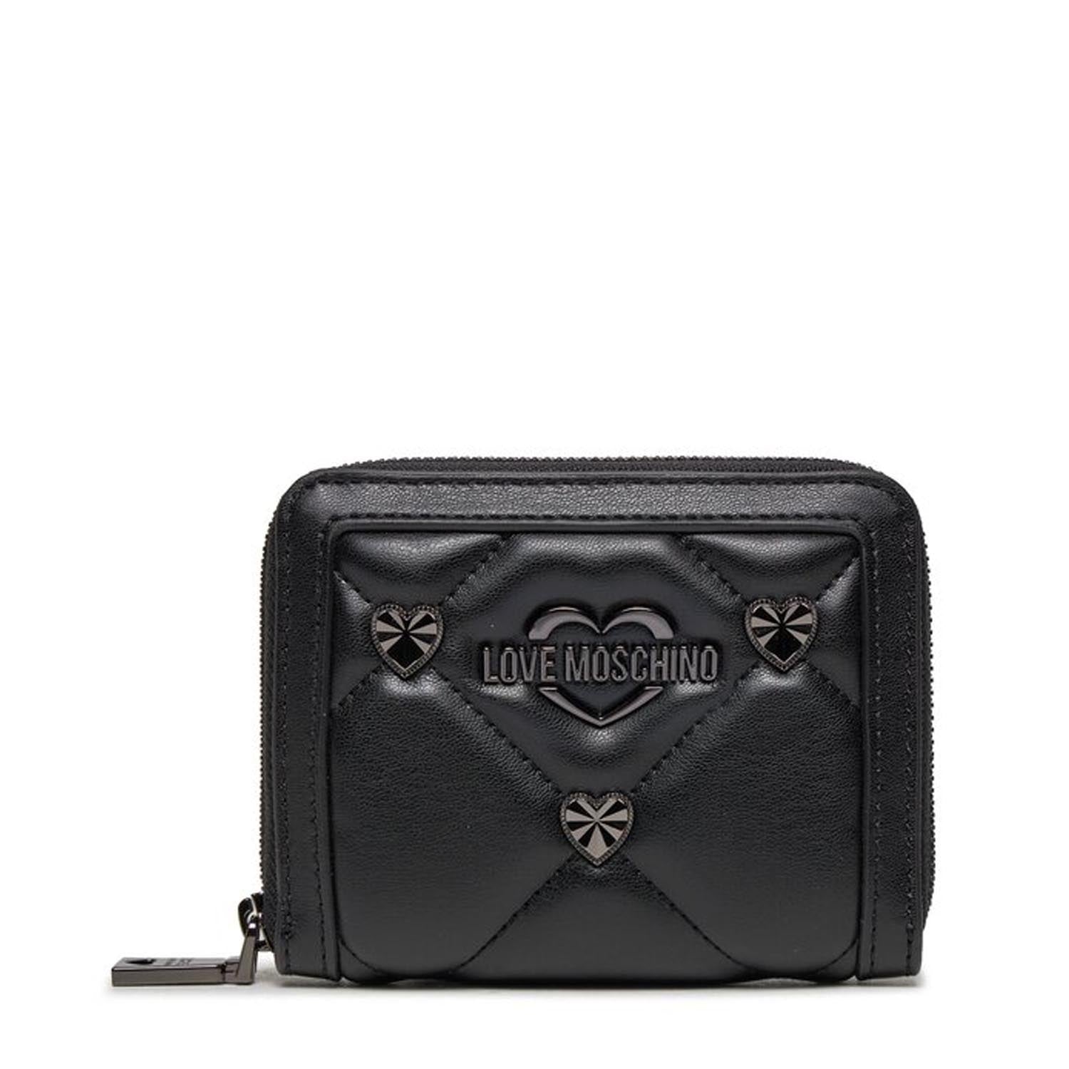 LOVE MOSCHINO QUILTED HEART WALLET lovebycomo