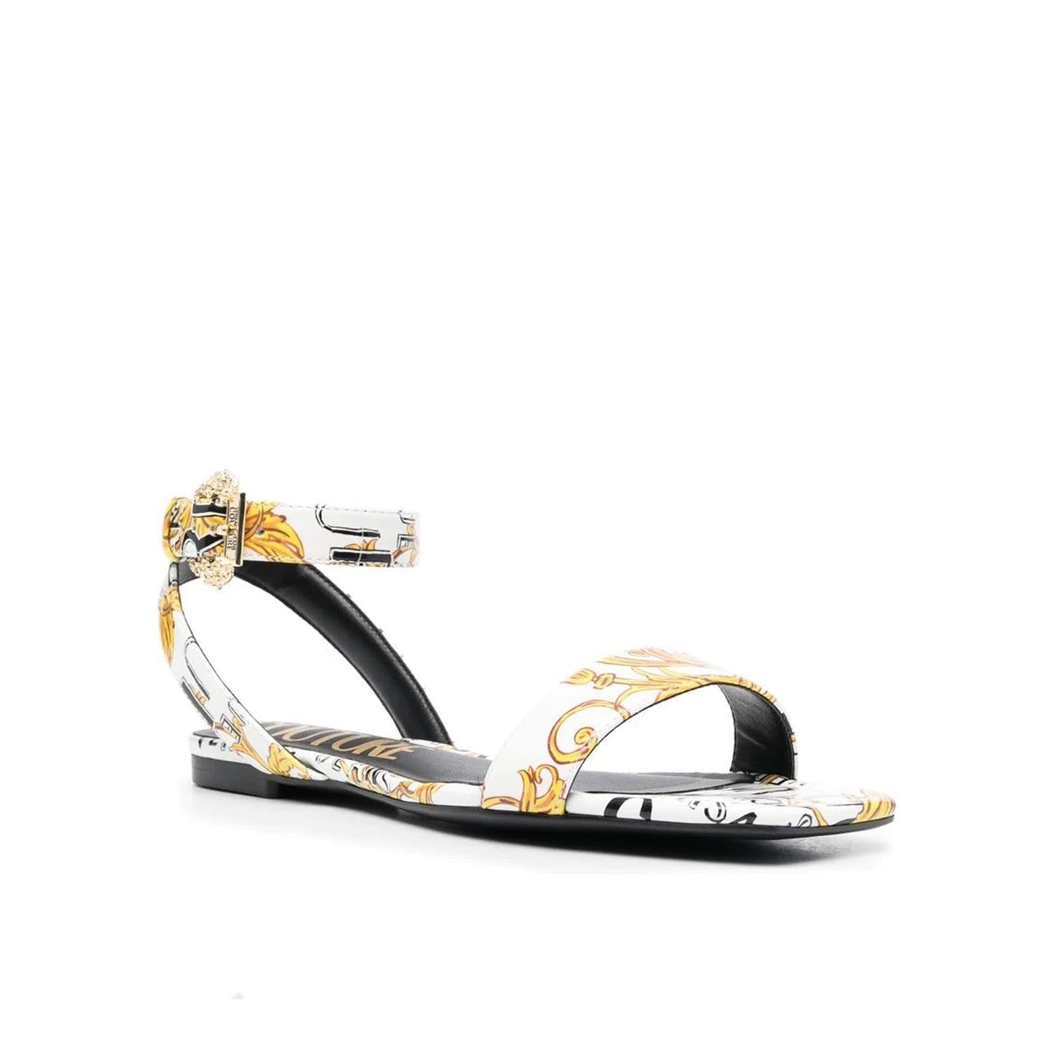 VERSACE JEANS COUTURE BAROQUE PRINT SANDALS – lovebycomo